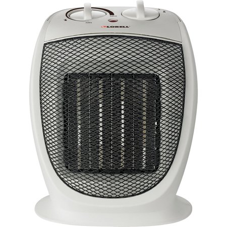 LORELL Ceramic Heater, Ceramic, 2 x Heat Settings, Portable, White 33979